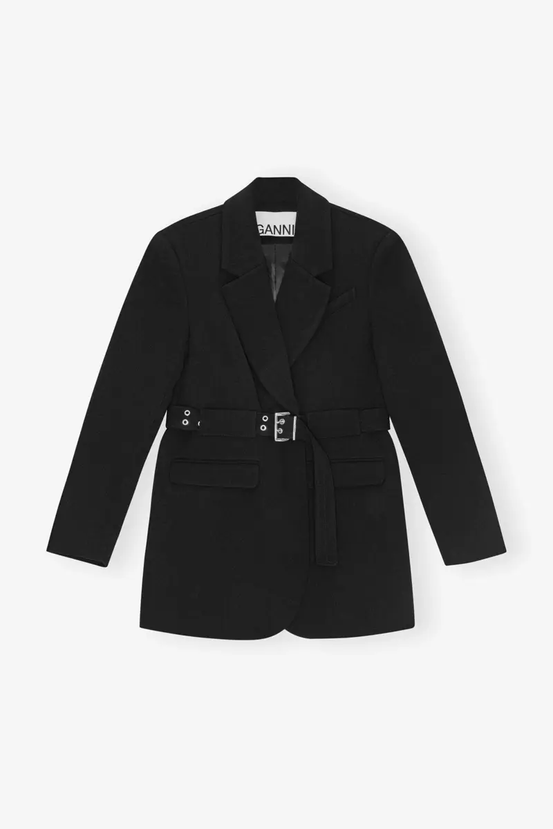 Black Bonded Crepe Blazer Black Bonded Crepe Blazer