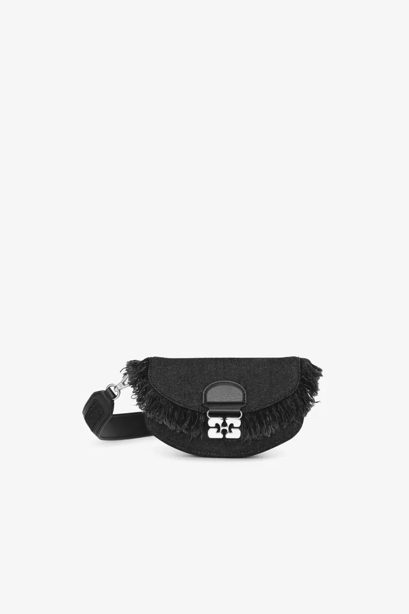 Black Denim Apo-G Wallet Bag