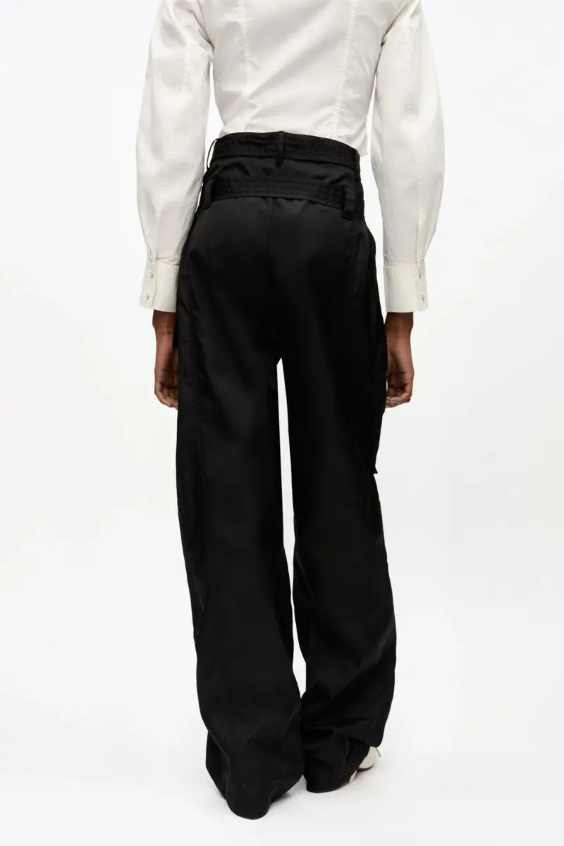 Black Duchesse Nylon Pocket Trousers Black Duchesse Nylon Pocket Trousers