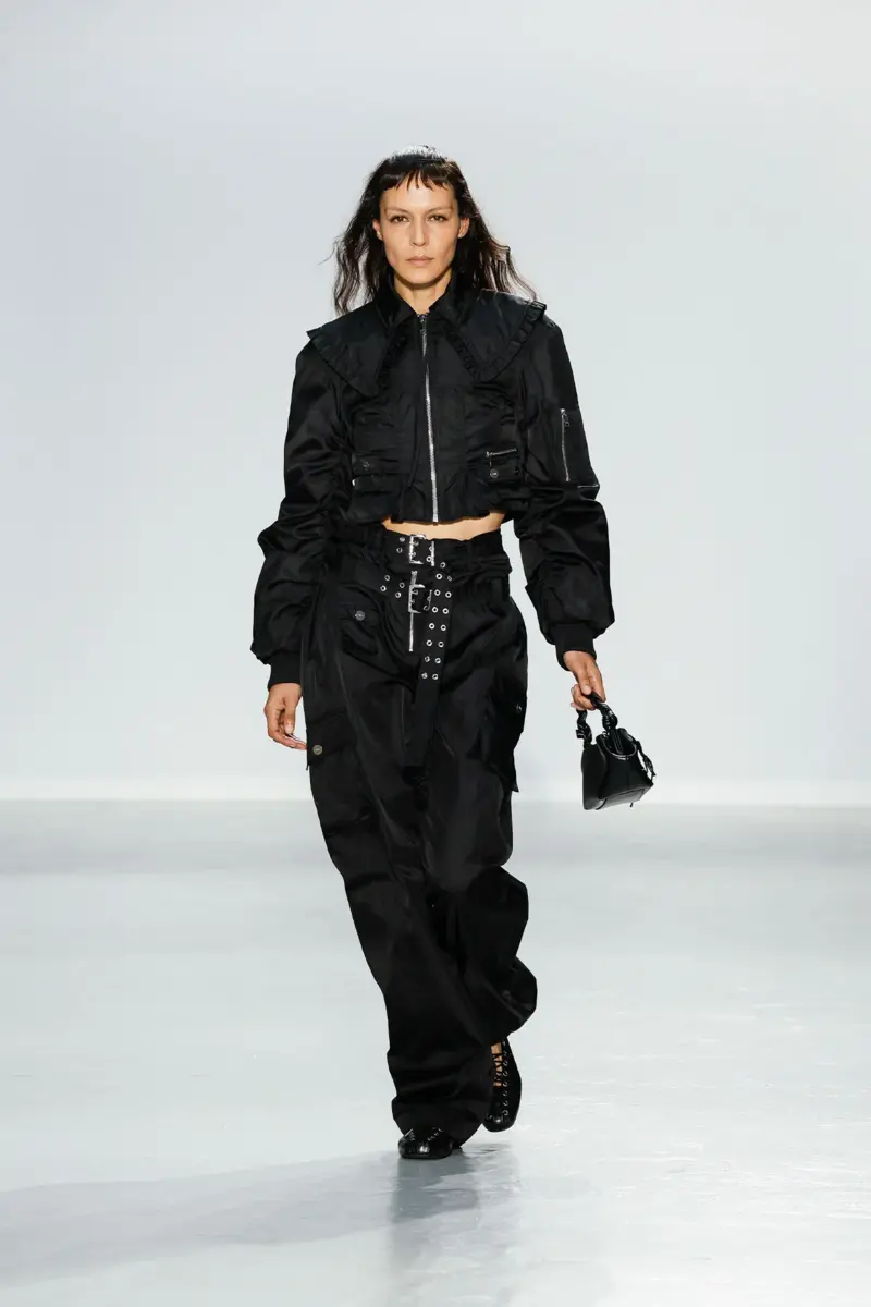 Black Duchesse Nylon Pocket Trousers Black Duchesse Nylon Pocket Trousers