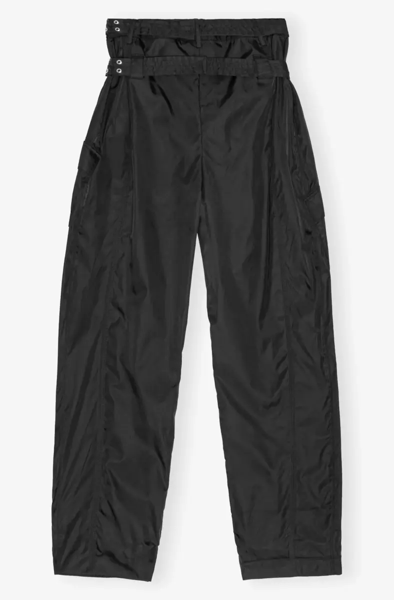 Black Duchesse Nylon Pocket Trousers Black Duchesse Nylon Pocket Trousers