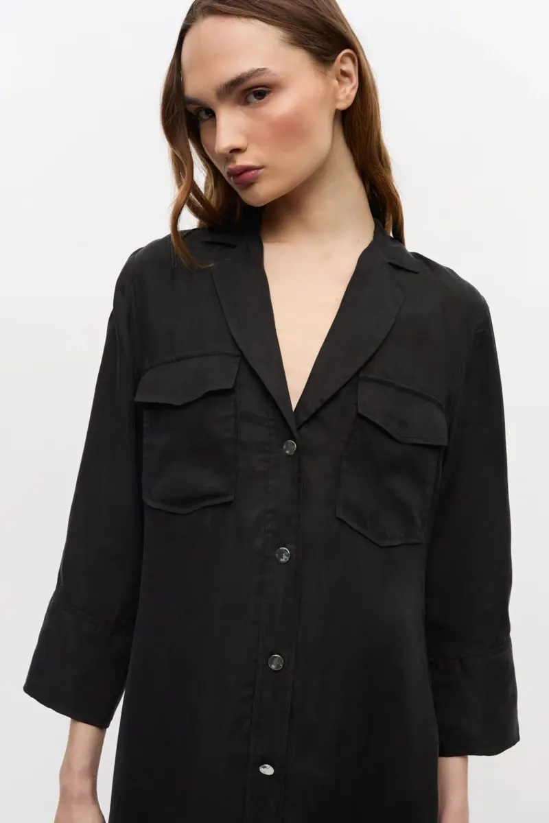 Black Fluid Cupro Maxi Dress Black Fluid Cupro Maxi Dress