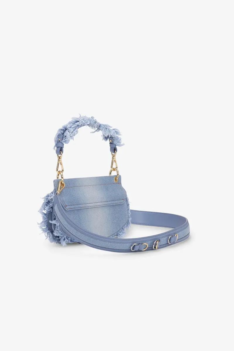 Blue Denim Mini Top Handle Apo-G Bag