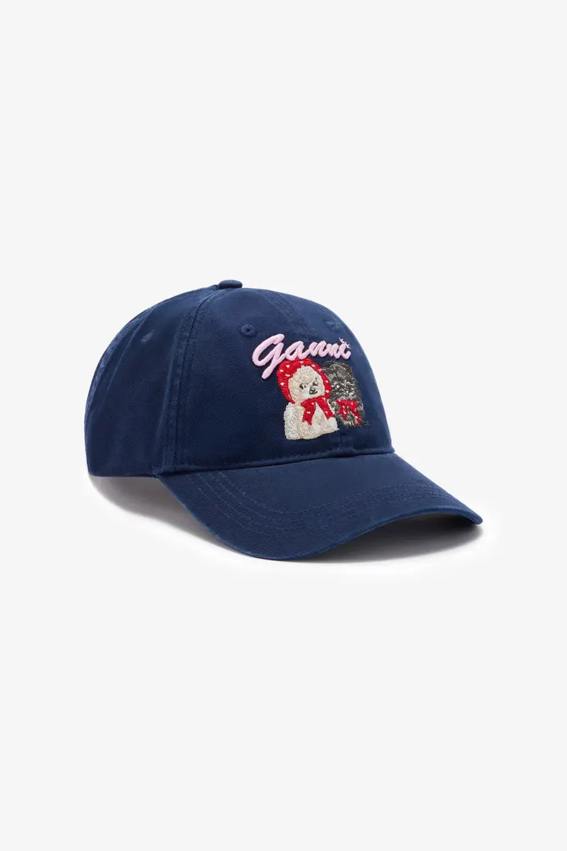 Dark Blue Animal Canvas Cap