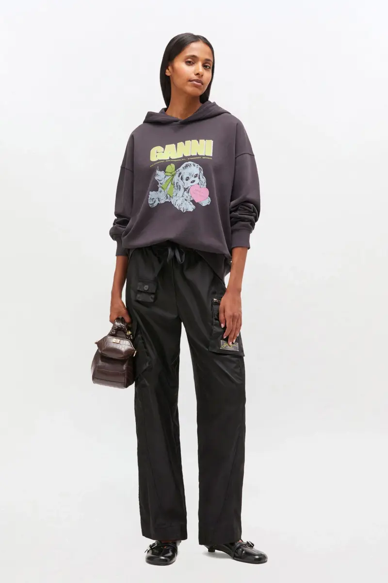 Dark Grey Puppy Hoodie