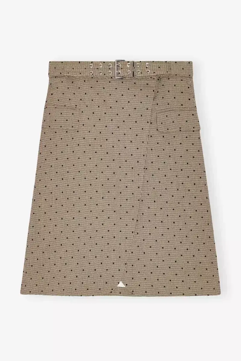 Flock Check Suiting Skirt Flock Check Suiting Skirt