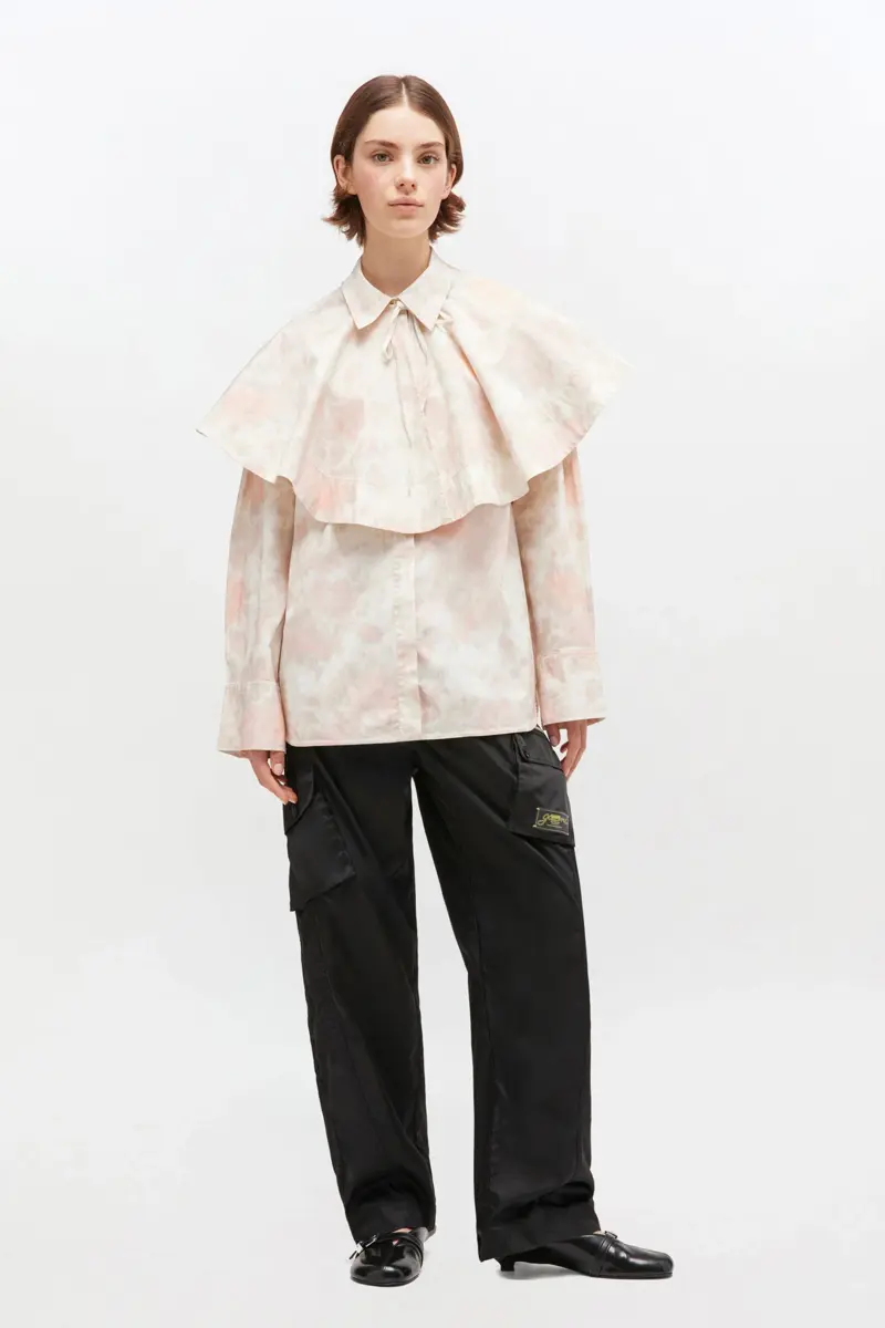 Floral Circle Collar Shirt