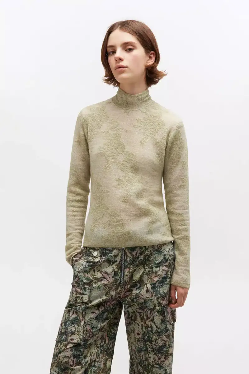 Green Sheer Turtleneck