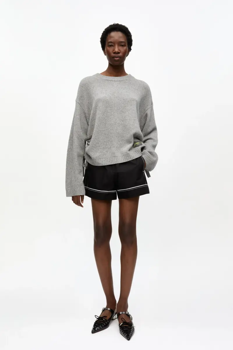 Grey Future Mixed Wool Oversized Jumper
