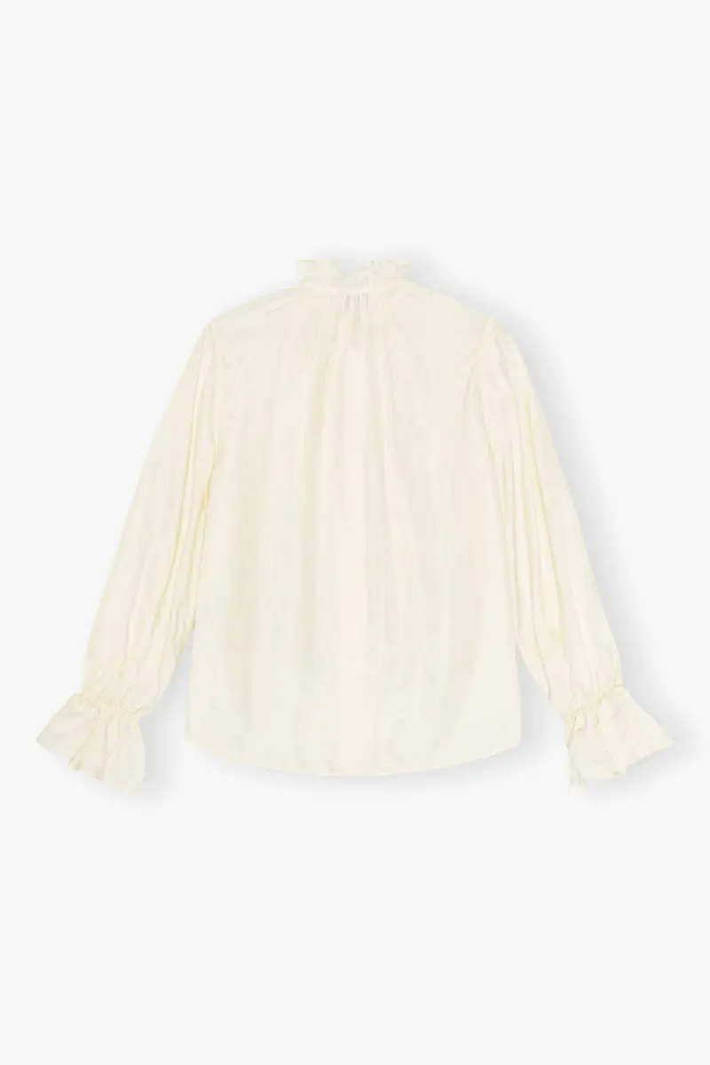 Ivory Fluid Cupro Tie Shirt Ivory Fluid Cupro Tie Shirt