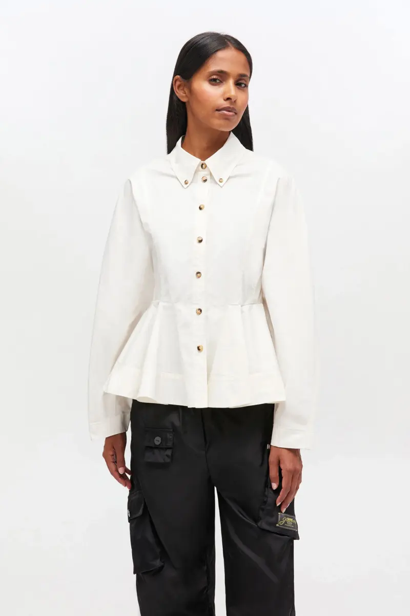 Ivory Peplum Shirt