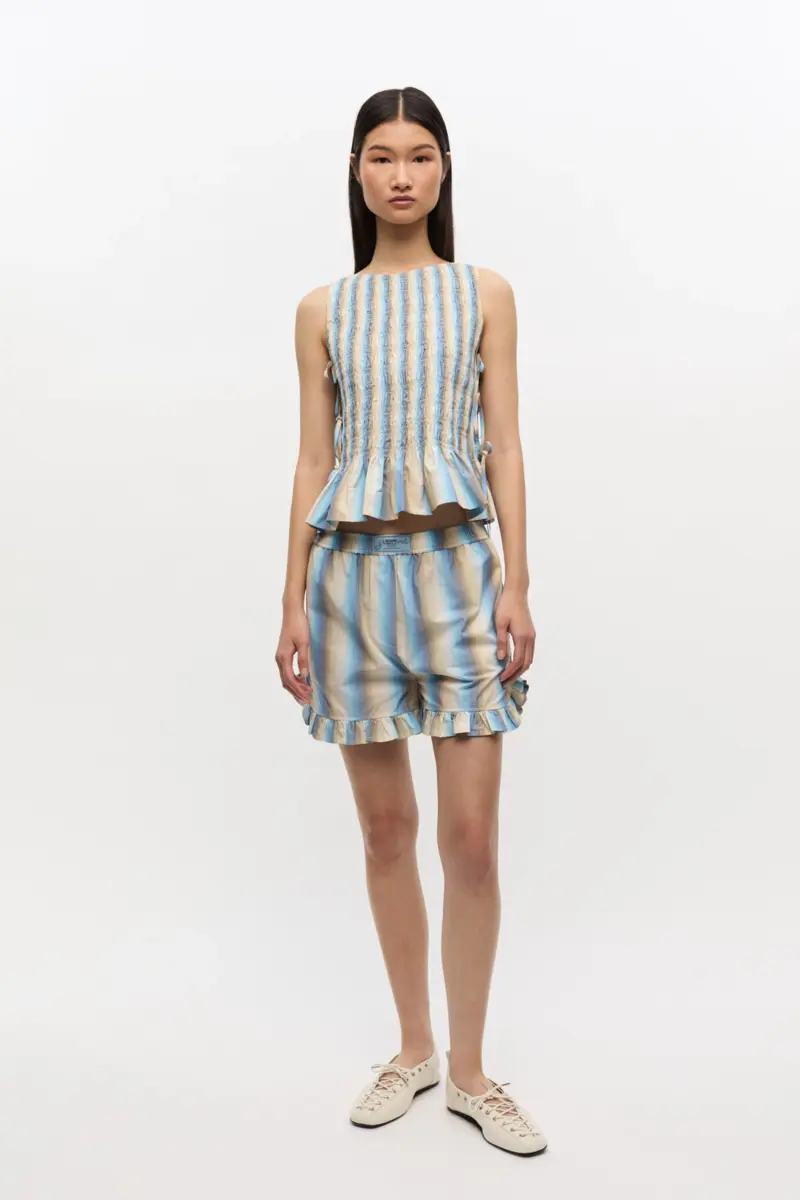Ombre Stripe Ruffle Shorts Ombre Stripe Ruffle Shorts
