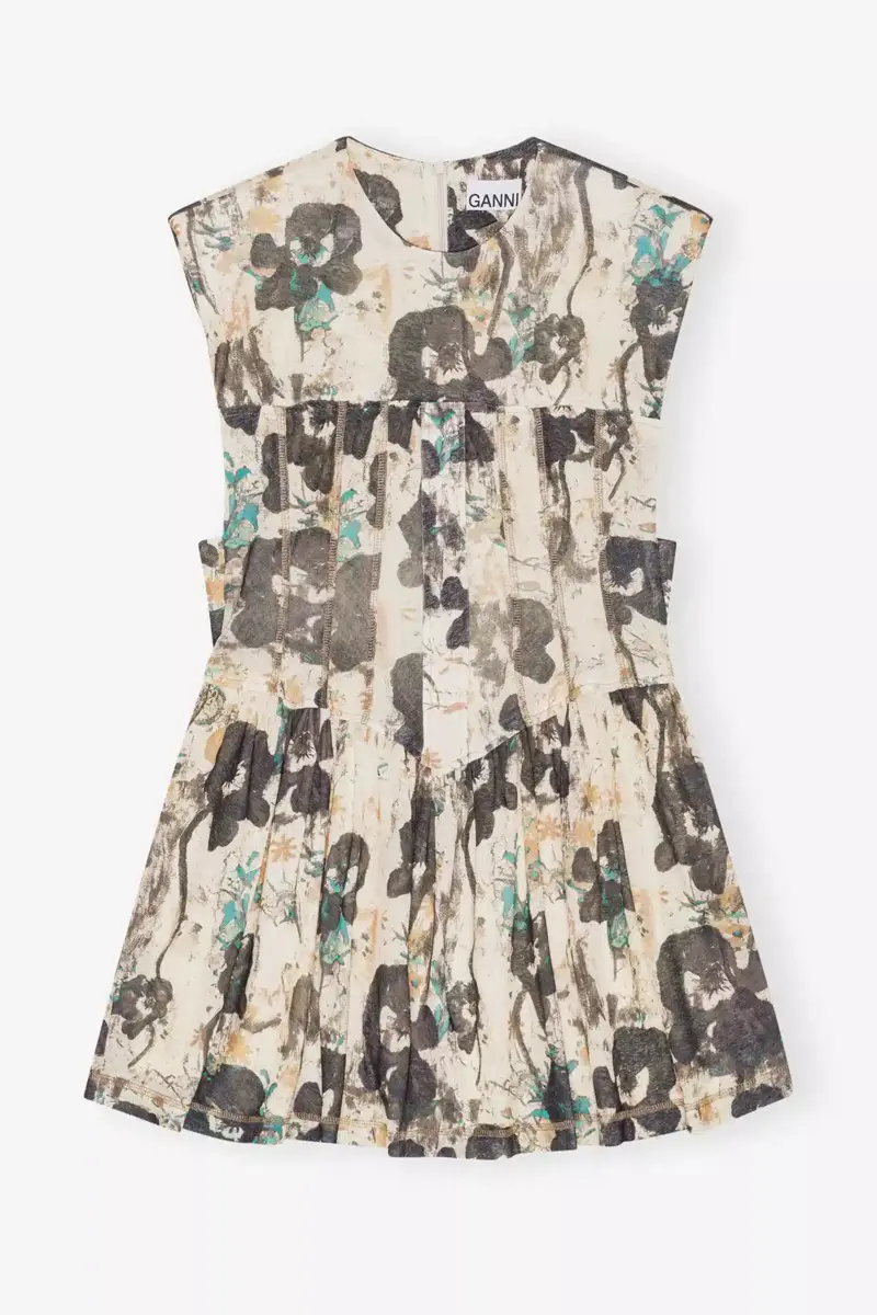 Printed Marl Mesh Corset Mini Dress Printed Marl Mesh Corset Mini Dress