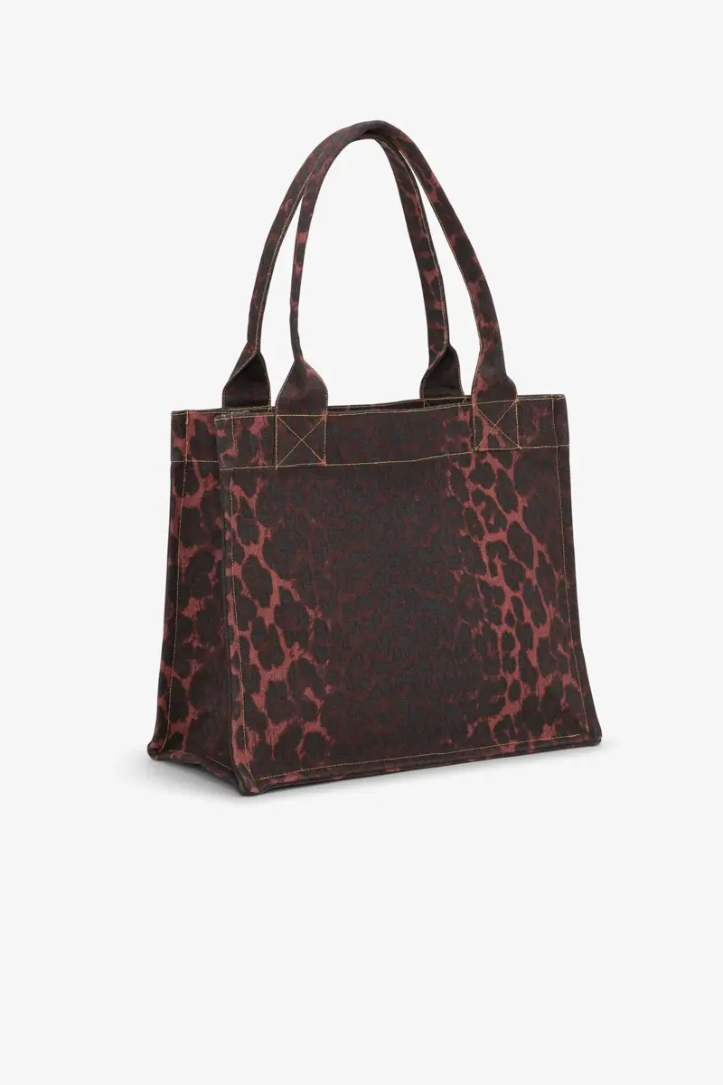 Red Leopard Large Tote