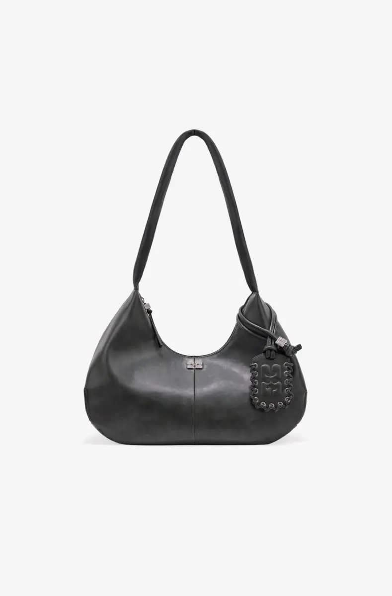 Steal Grey Medium Hobo Bag