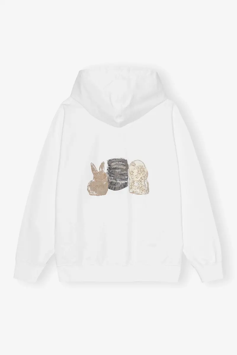 White Animal Print Hoodie